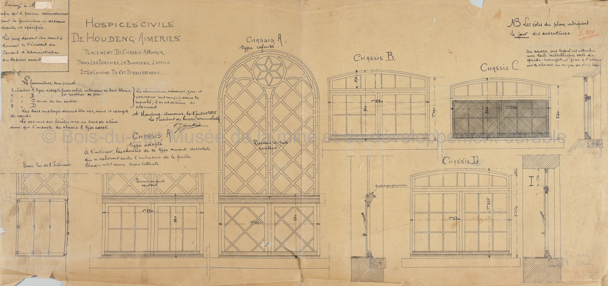 Placement de châssis à ouvrir