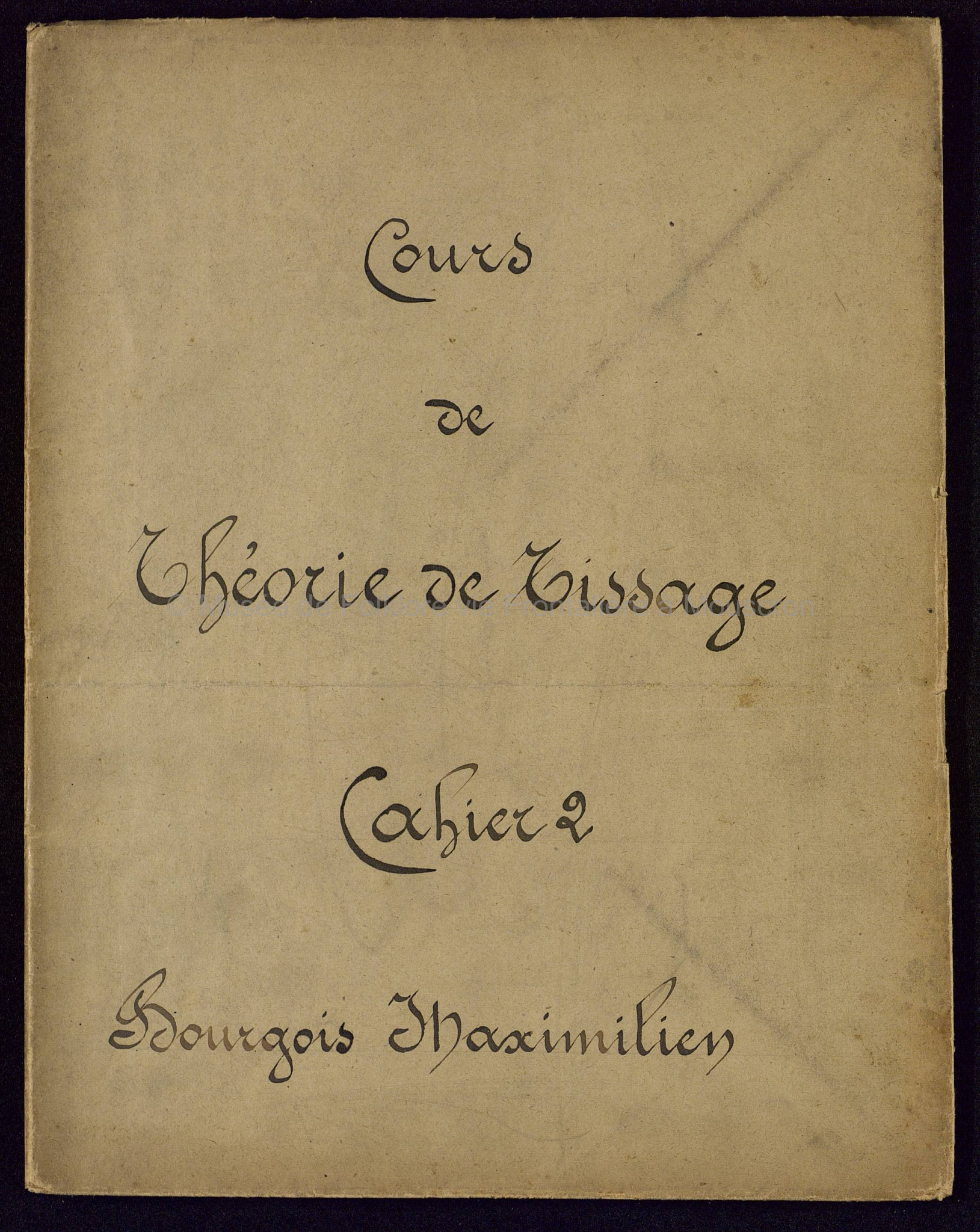 Cours de théorie de tissage. Cahier 2